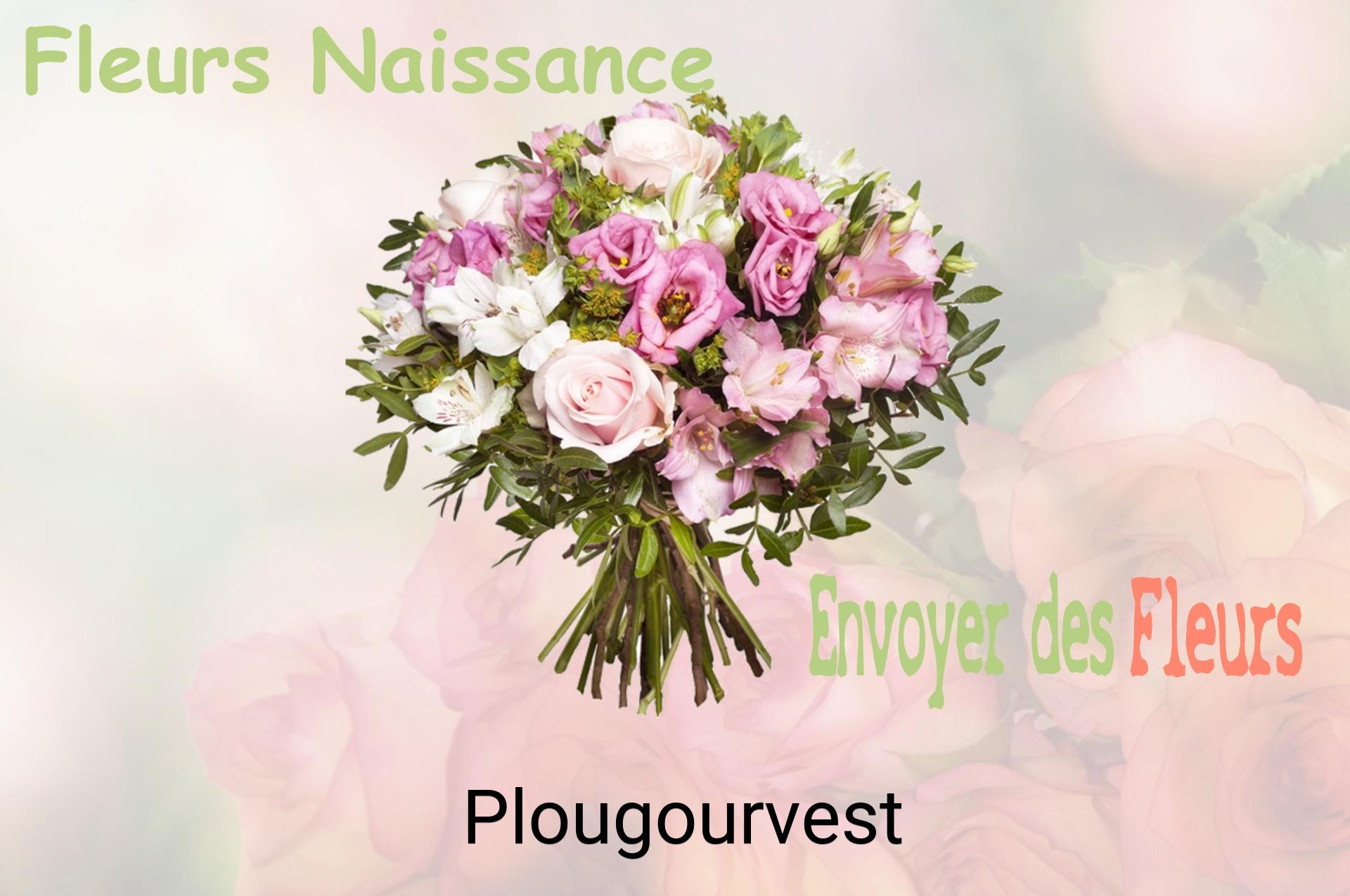 Bouquet de fleurs de naissance livré à Plougourvest